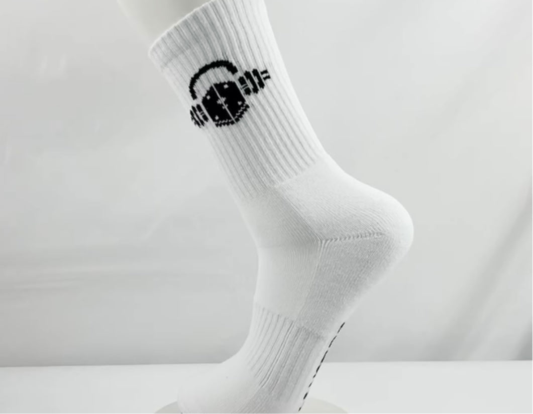 Phase2 Black LOGO Compression Crew Socks