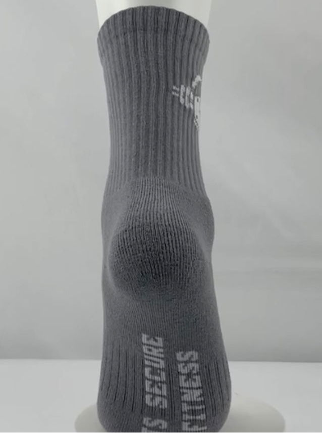 Phase2 White LOGO Compression Crew Socks