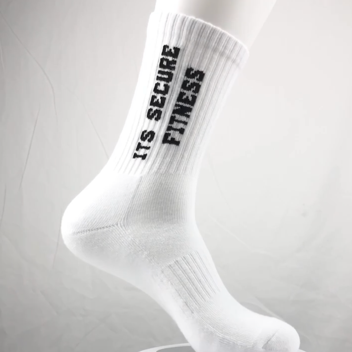 Basic White Compression Crew Socks